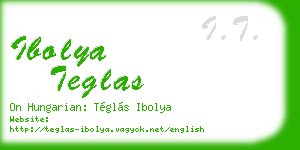 ibolya teglas business card